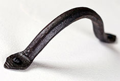 wrought iron cupboard door handle traditional rounded profile