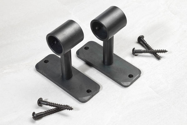 Closed loop bracket for 20mm curtain poles Beeswax