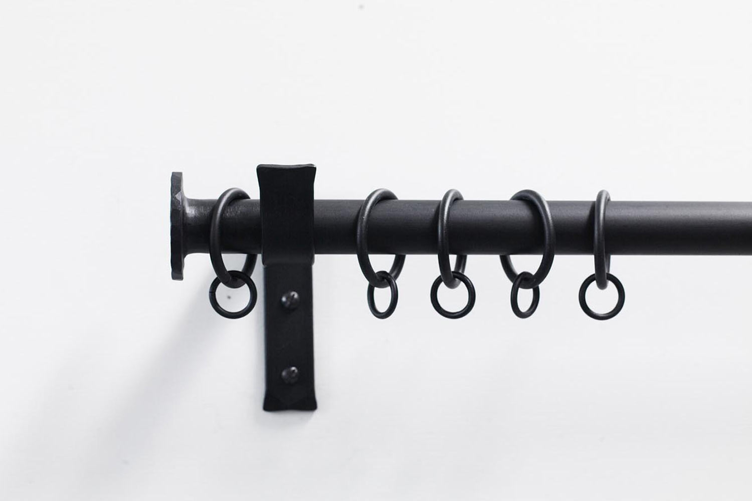 20mm Wrought Iron Curtain Pole With Button Finial Made By The